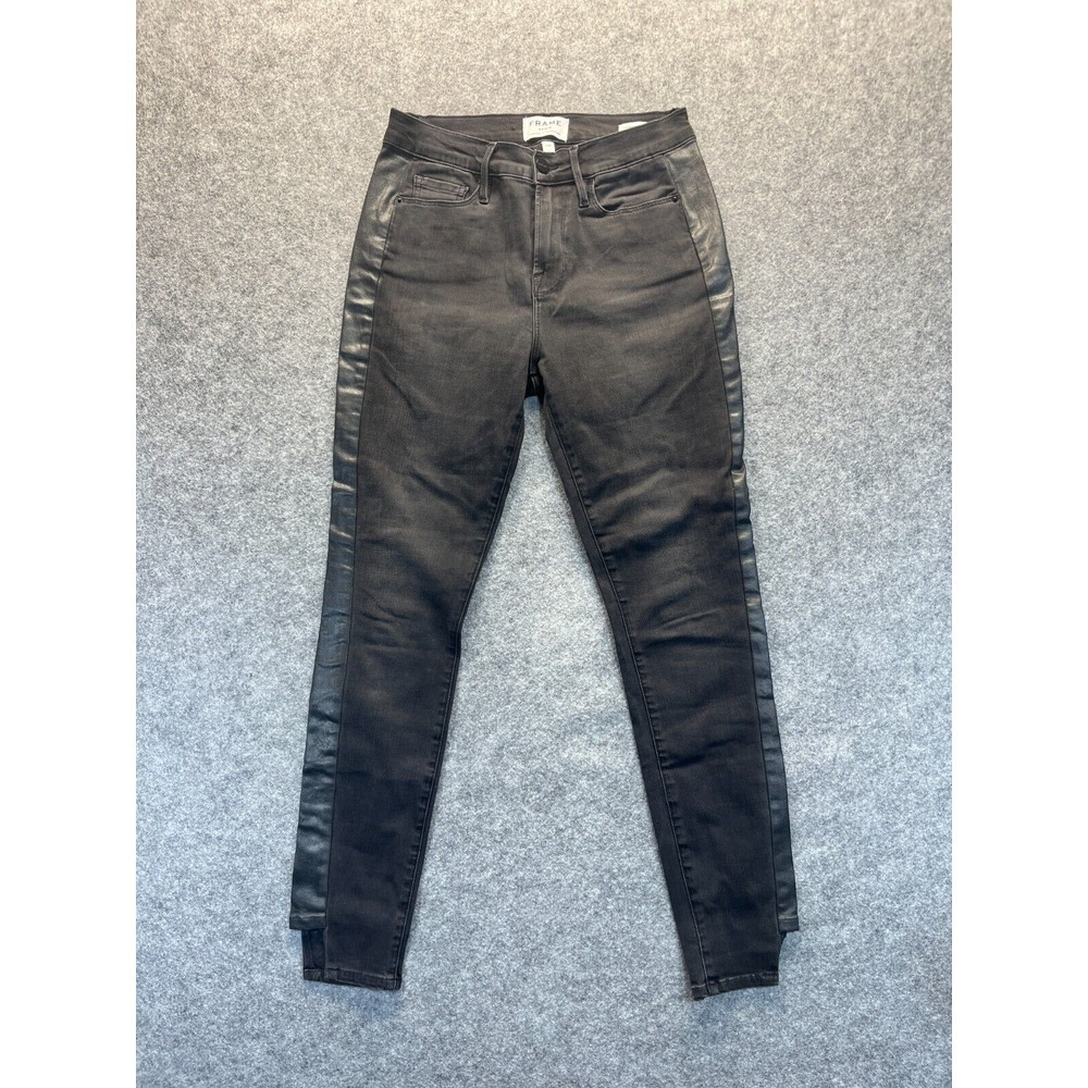 Frame Jeans‎ Women's 29 Le Skinny De Jeanne Mid Rise Black Stretch Denim